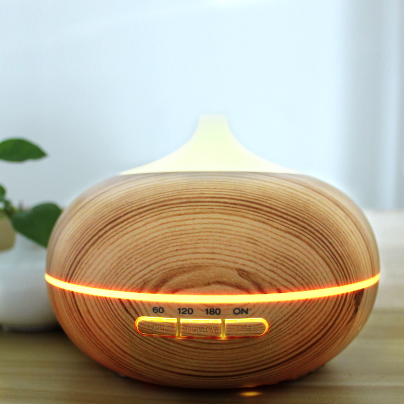 Supplier 300ml Ultrasonic Aroma Essential Oil Diffuser Wood Grain Cool Mist Humidifier for Office Home Study Yoga Spa,