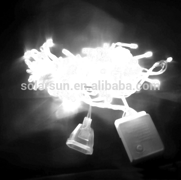 WARM WHITE 100 LED Twinkle Fairy Light String 8 Modes + Tail Plug Holiday Decor