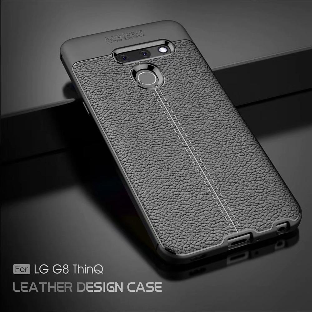 Carbon Fiber Lichee Pattern tpu For LG G8 ThinQ Soft TPU Case