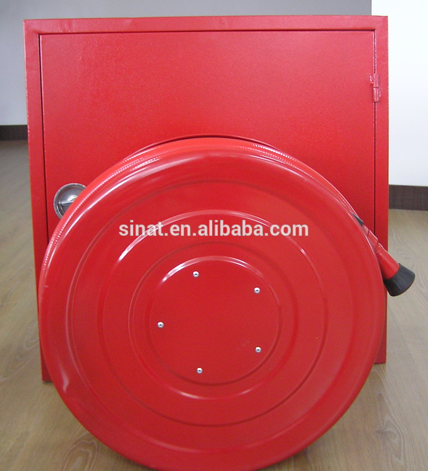 Fire fighting RAL3000 powder coated fire hose reel cabinet