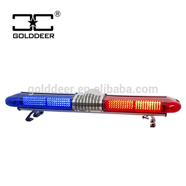 12V Red Blue flashing police lights Led warning lightbar with 100w speaker for EMS and firefighters (TBD04126)