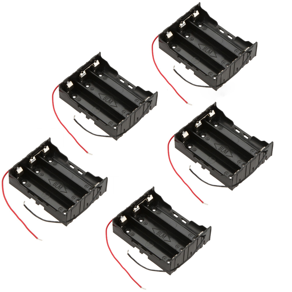 Black NEW Battery Holder 5pcs Battery Storage Case Box Holder for 3 * 18650 Series Lithium Battery