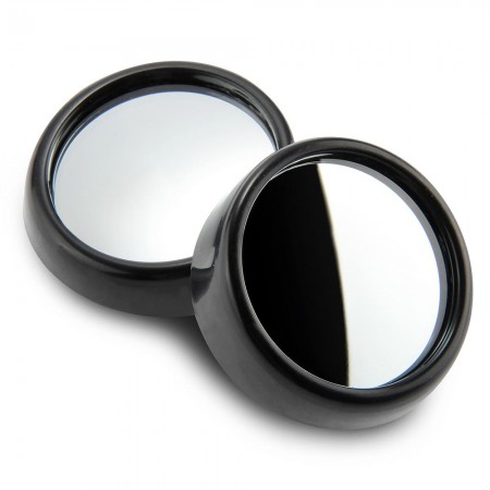 Pair Car Blind Spot Rear View Mirror Conve 360Rotatable Adjustable Black