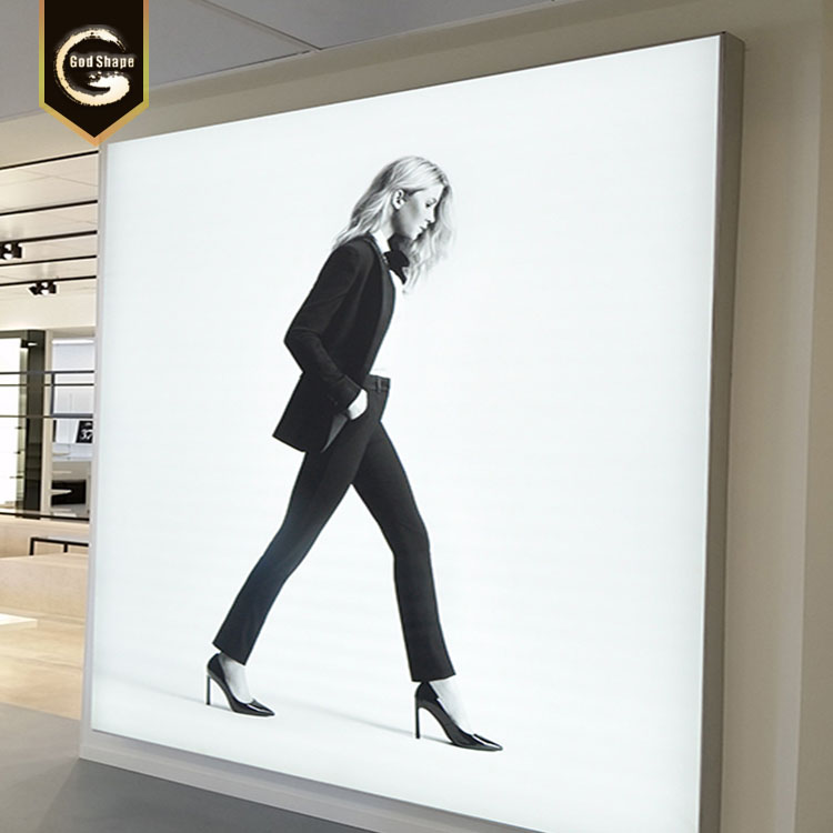 GS Custom-Made LED strip Aluminium a1Fabric Advertising interior Light Box film Sign for shopping mall display Lightboxes