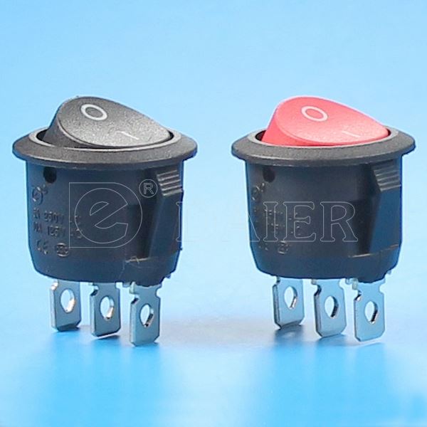 Round ON ON 2 Way Switch Rocker SPDT With Solder Terminal