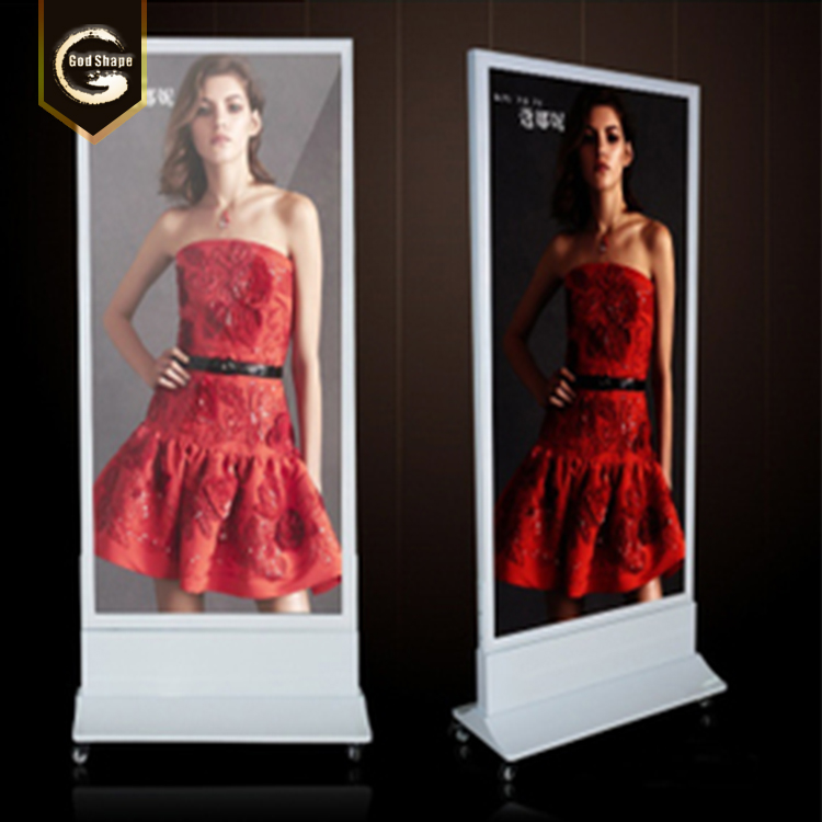 Freestanding doble Sided back light picture frame outdoor waterproof frameless led slim light box