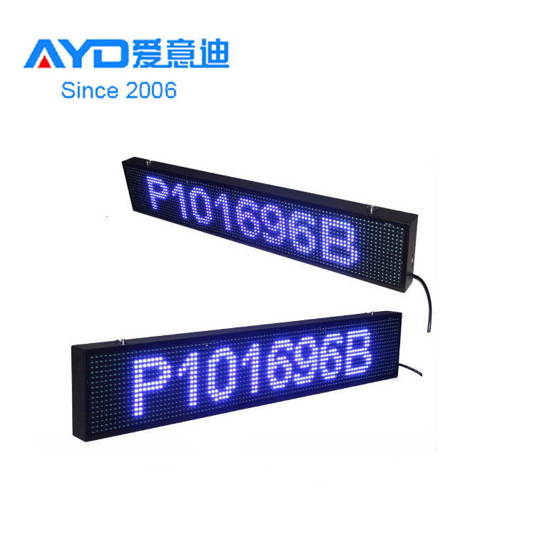 P10 Outdoor Use Blue Color Programmable LED Display Screen with Waterproof Cabinet  WIFI, 3G/4G, U Disc, PC Control Way Optional