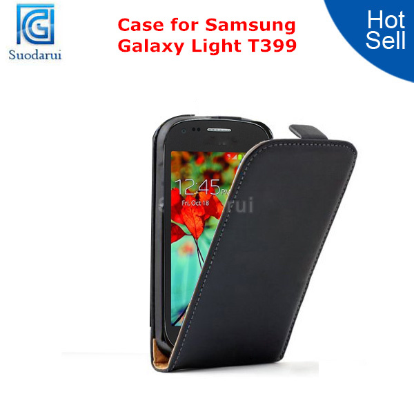 Mobile Phone Accessory Flip Cover For Samsung Galaxy Light T399 Leather Case