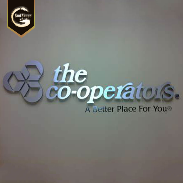 Backlit Name Plate Signage Stainless Steel 3D Sign Metal Letters