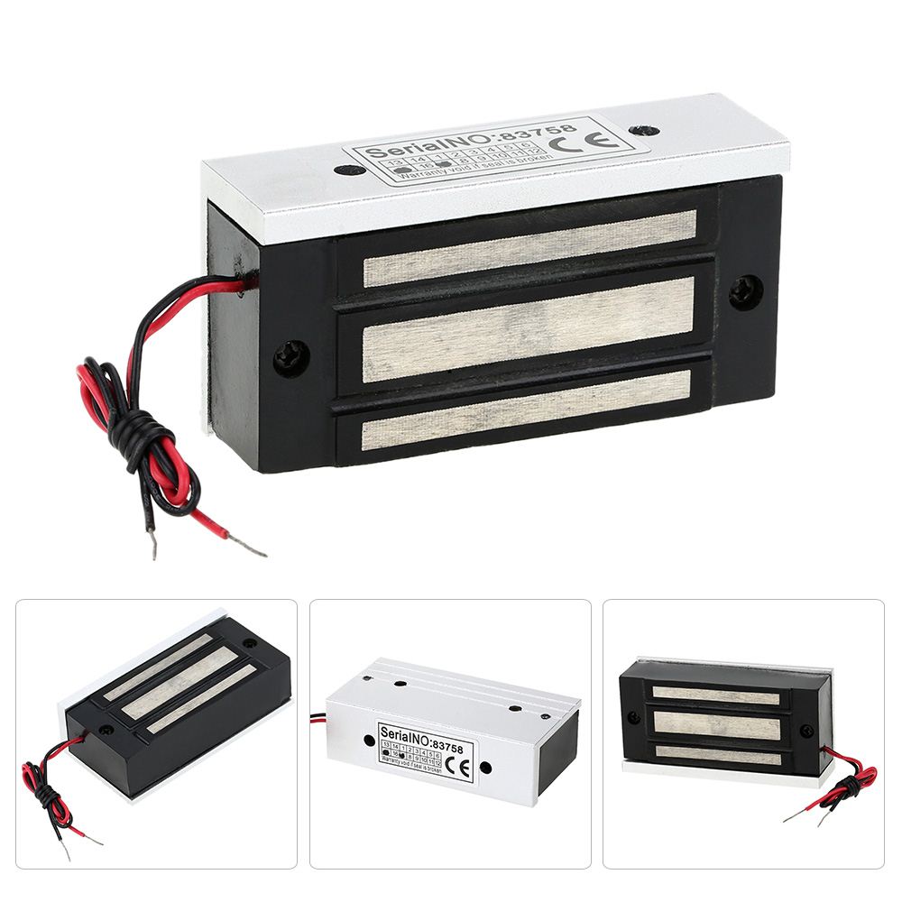 Electric Magnetic Door Lock 60kg 12V + Door Exit Push Button Switch + DC12V Power Supply For Door Entry Access Control System