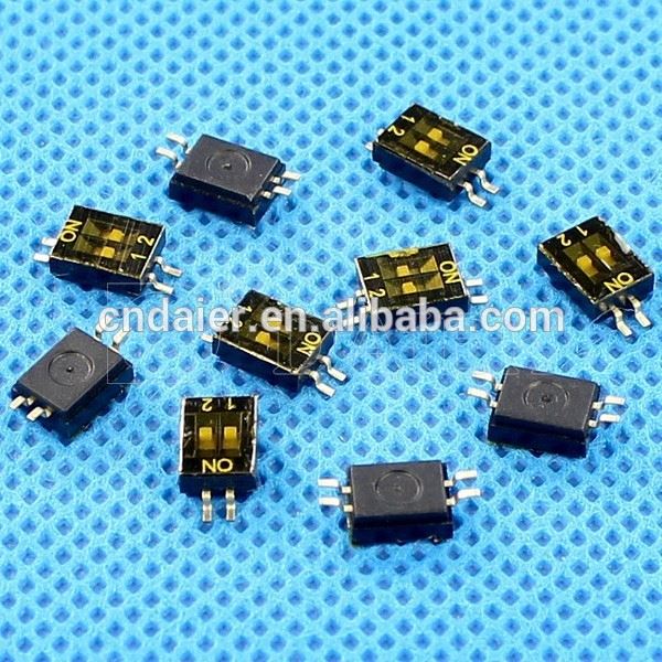 High Quality Black 1~12 Position Plastic SMD Type DM-1.27-02 SERIES Rotary Dip Switch