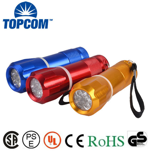 Aluminum Case 9 LEDs Small Custom Made Flashlight