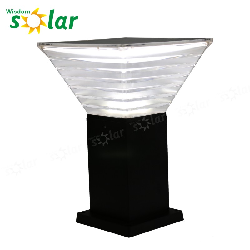 IP65 Good design  low voltage exterior lighting bollard style solar lights solar pole lights