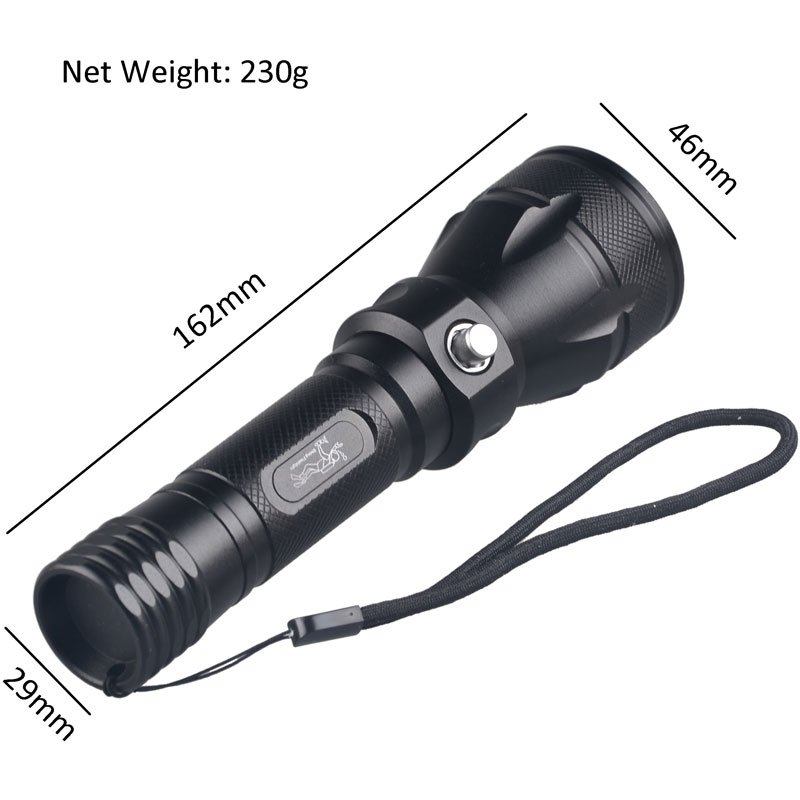 Waterproof IP68 CE Approved Lighting Distance LED Dive Torch