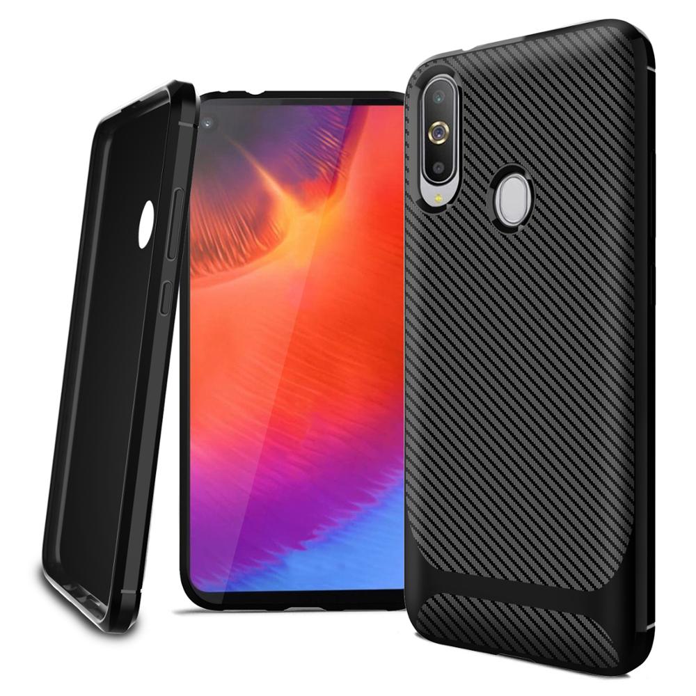 Carbon Fiber Silicon Back Cover For Samsung galaxy A60 Phone Case