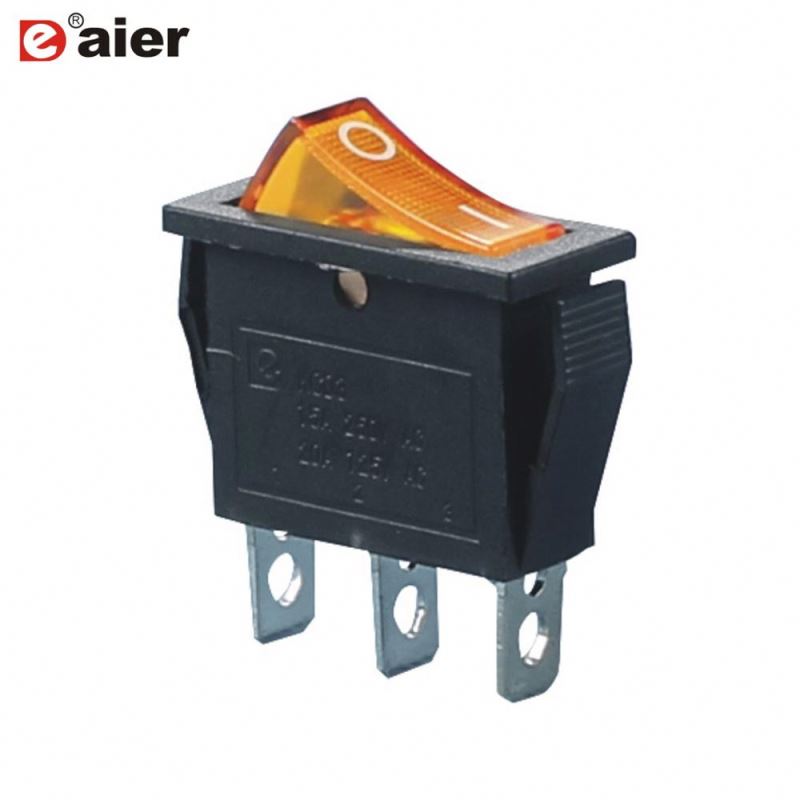 T85 3PIN ON OFF Single Pole Single Throw Blue LED Rocker Switch