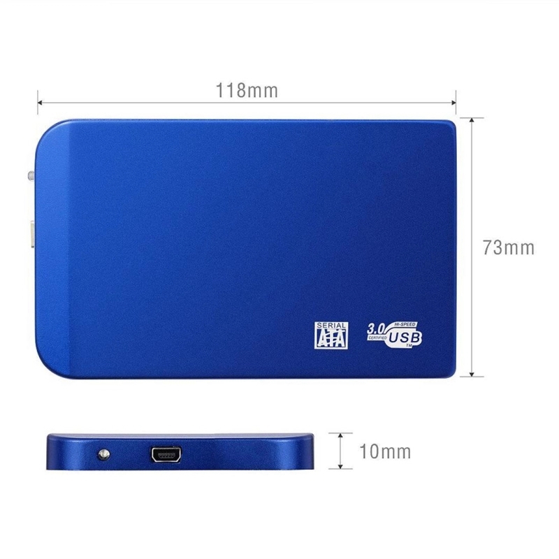 2.5 inch SATA USB 3.0 External HDD Hard Disk Drive Enclosure Aluminum Case
