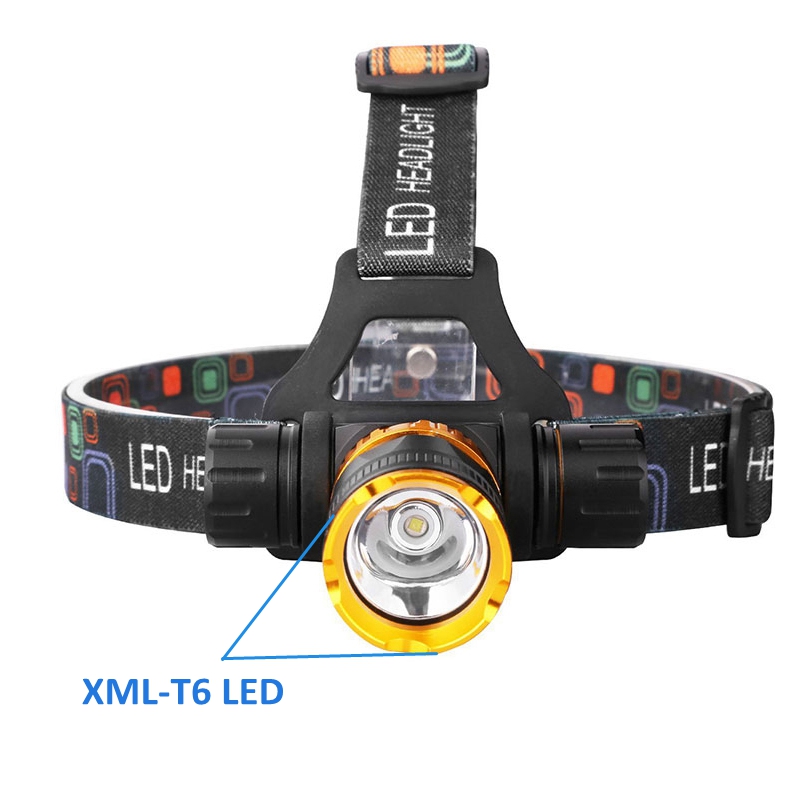 Rechargeable Waterproof T6 Headlamp Long Range China High Power Headlamp