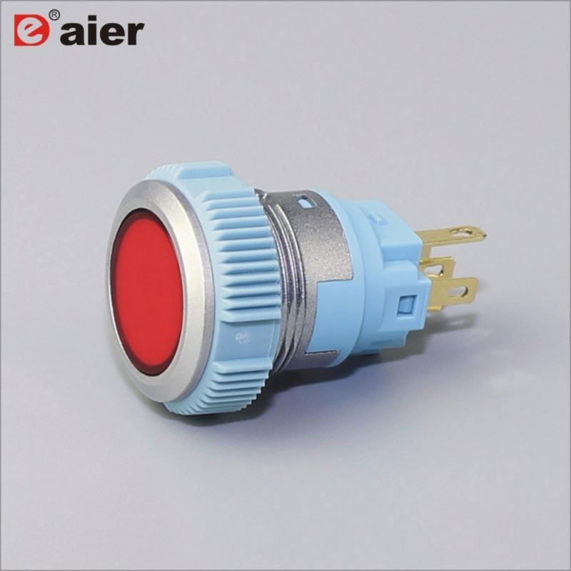 19mm Flat Button Lens Illuminated IP67 Push Button Switch