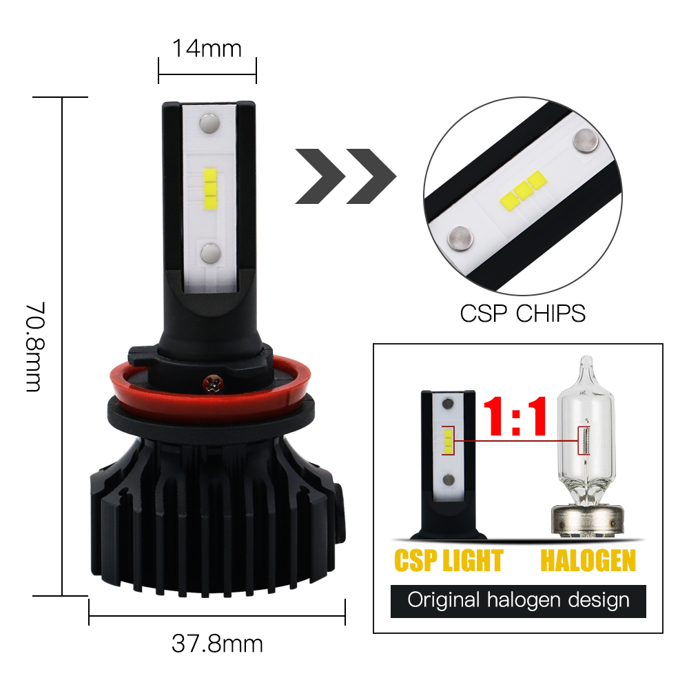 12V 35/35W Cars Auto Csp H1 H8/H11 Led Lamp Color Changing Automatic Hid Accent Headlight