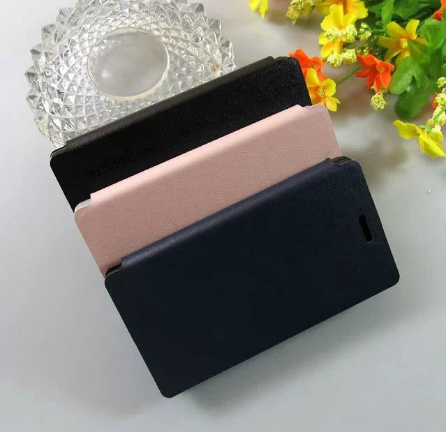 Book style Stand tpu & Leather Case for Sony xperia M2 s50h Mix color