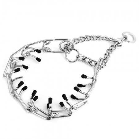 Dog Training Prong Collar Pinch Choke Chain Steel Metal Adjustable 16-22 LARGE