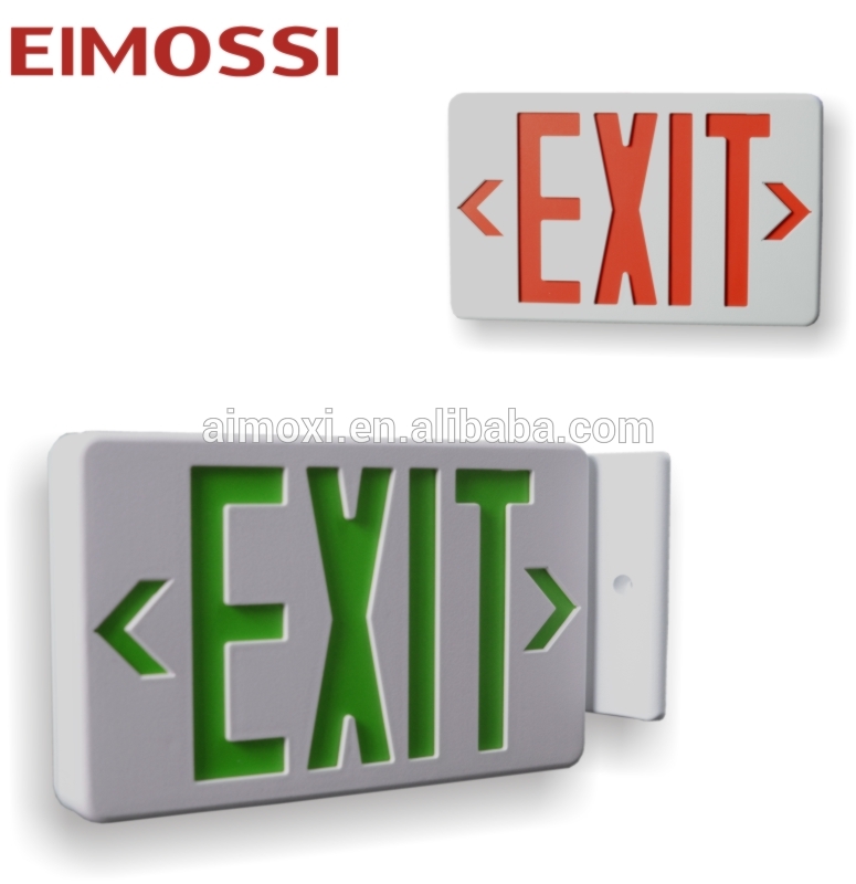 3h backup 3w Red/Green color hotel LED exit sign