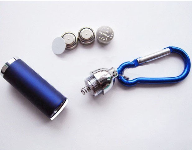 Small Mini Zoomable LED Flashlights with Carabineer Keychain