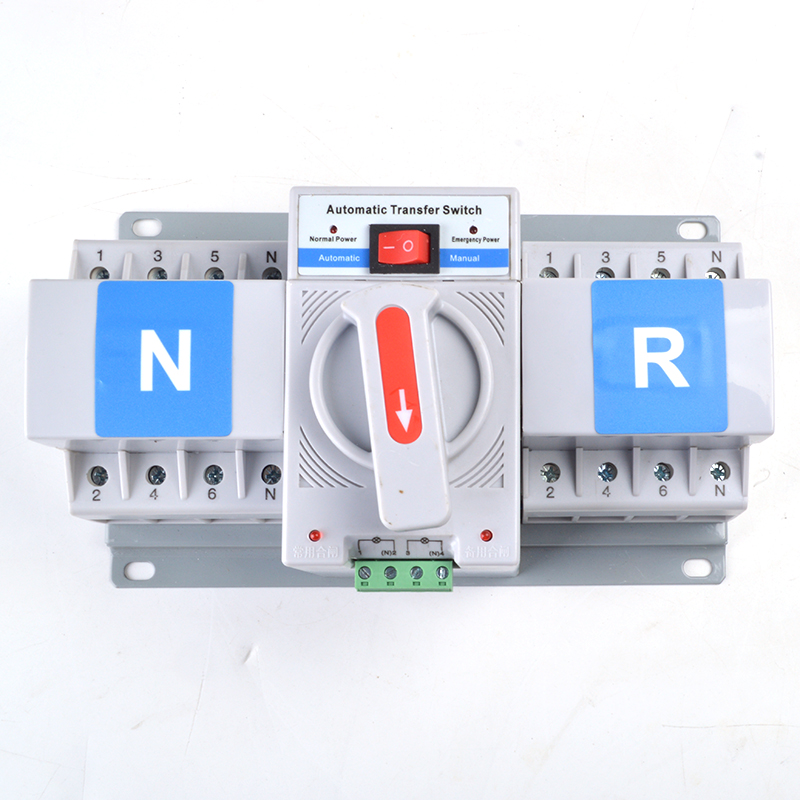 2P 3P  4P 63A 380V 50/60hz 3 wire MCB type Dual Power Automatic transfer switch ATS