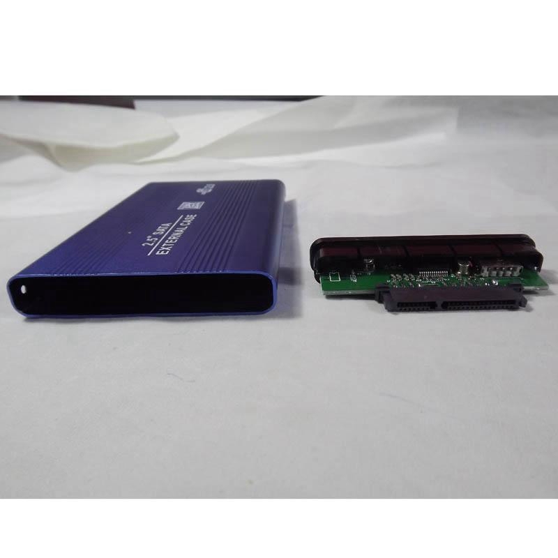 USB 2.0 SATA inch HD HDD Hard Disk Drive Enclosure Aluminium Alloy Blue Color 3TB External Storage Case Box For PC Wholesale
