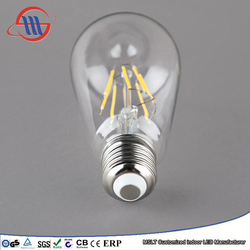 High quality  Vintage led filament bulb ST64 light source 6w E27 110V