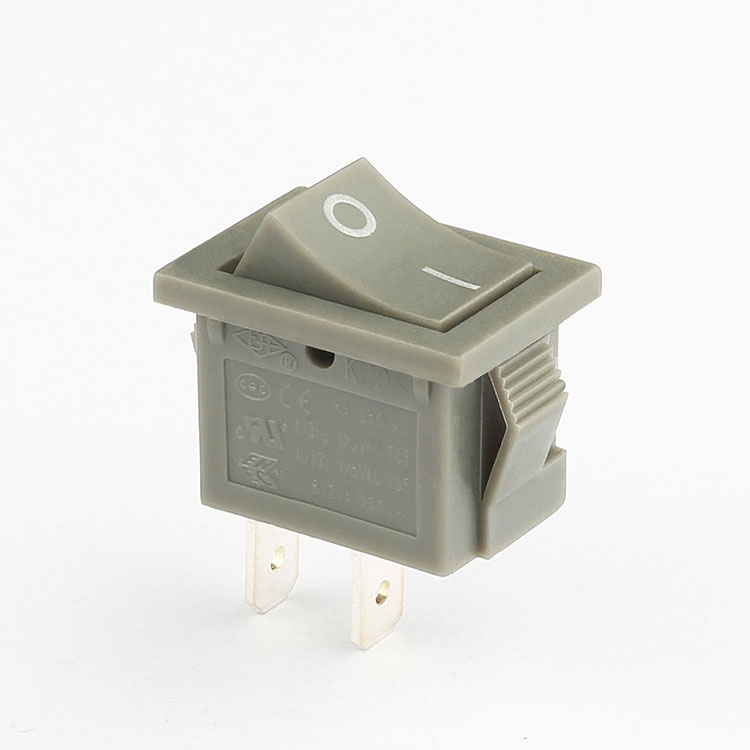 KCD3 6A 10A 250V 2 pin spst on off grey rocker switch t85 1e4