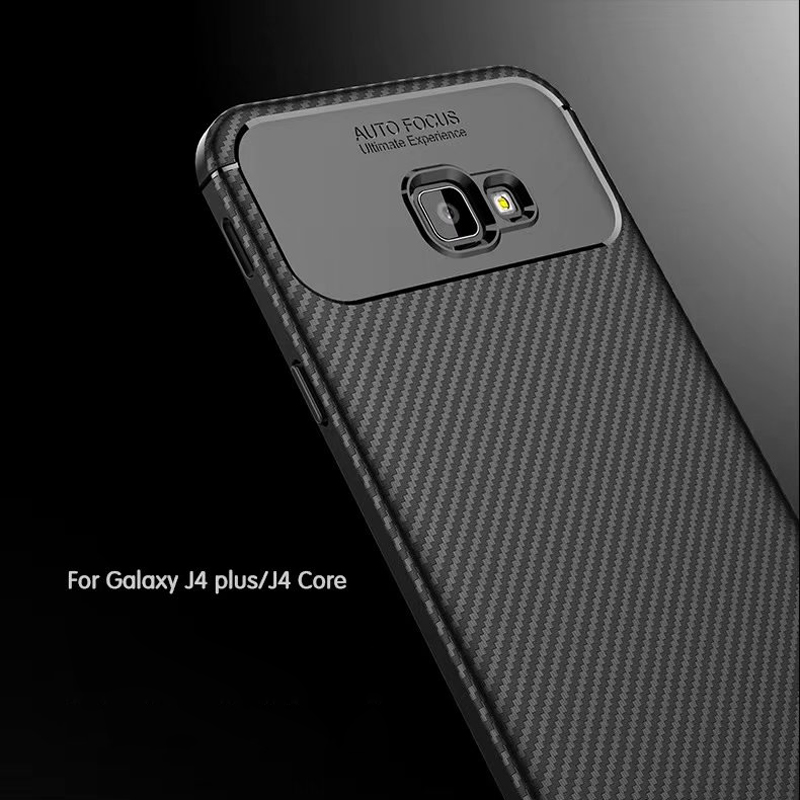 New Premium Shock Protection Carbon Fiber Skin TPU Silicone Case For Samsung galaxy J4 Core