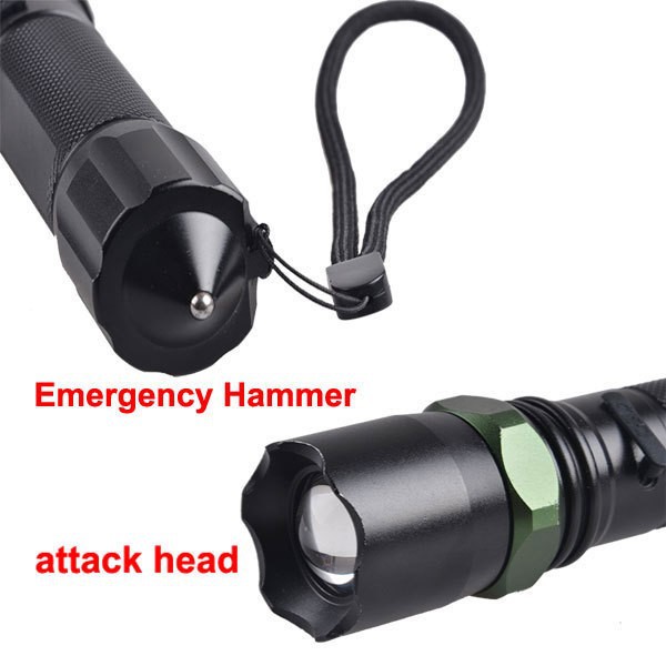 TopCom Presenting 3 W XML LED Fused With 3 Modes of Zoomable Rechargeable Target Flashlight