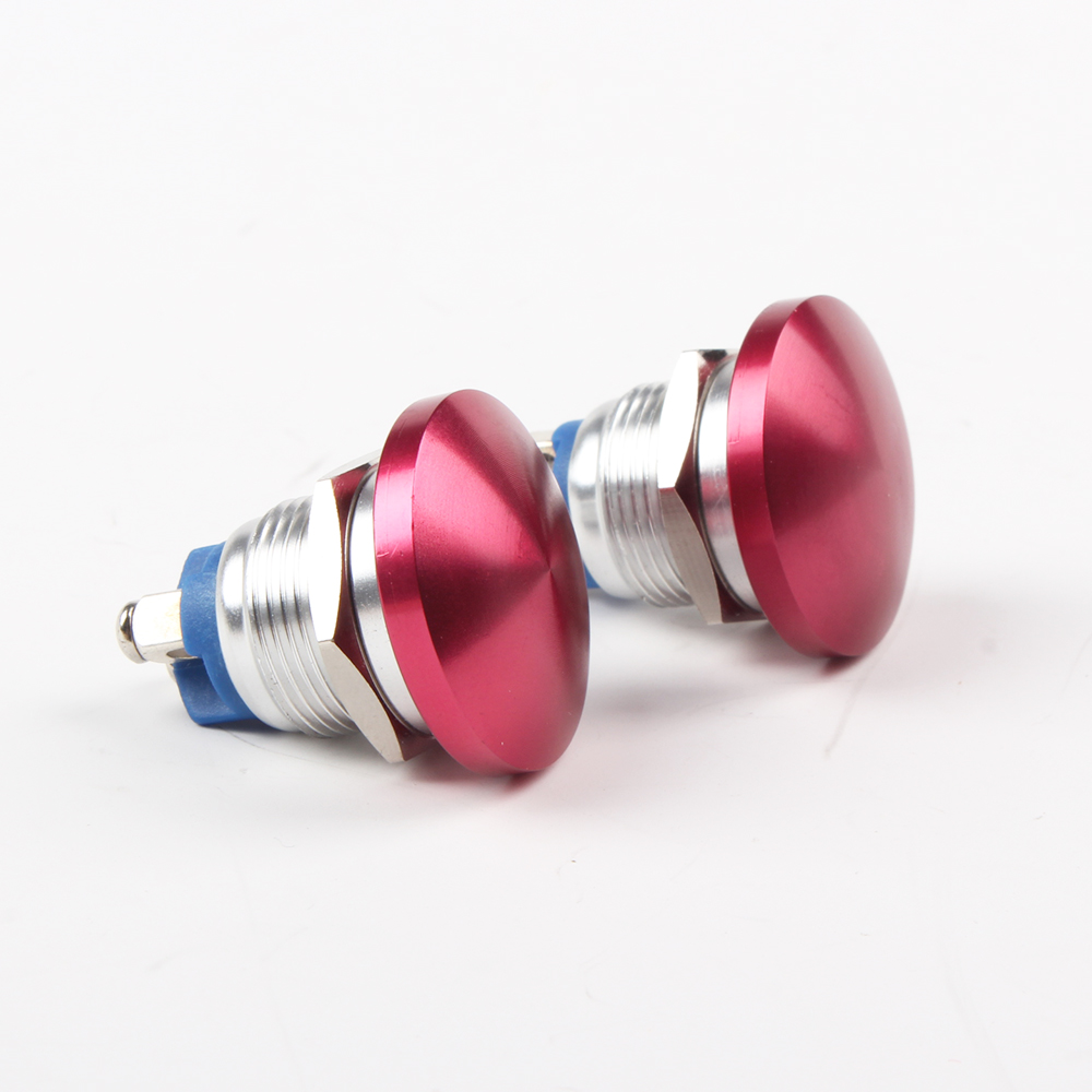 16mm Metal Waterproof Alloy mushroom Push Button Switch Momentary 1NO Button Screw terminal screw press button