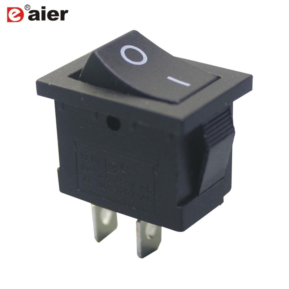 KCD1-2-101 6A 250VAC ON OFF 2 Position 2PIN Mini CQC Rocker Switch Electric Heater Rocker Switch 16A 250V