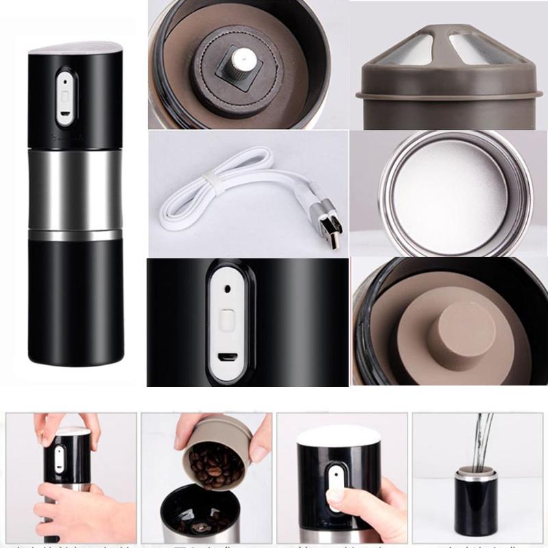 electric Coffee machine Portable Rechargeable Fully automatic Small Italian grinding machine Outdoor sports