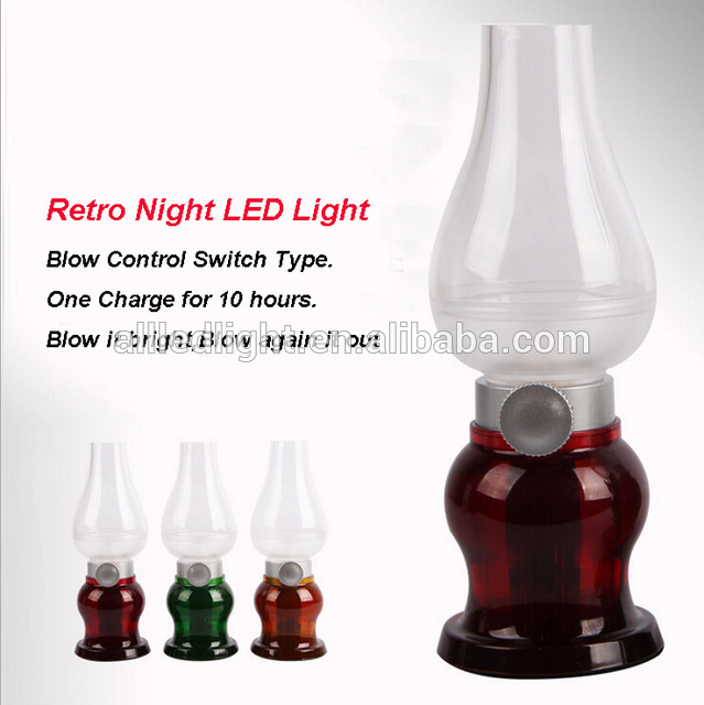 Hot sale USB Retro oil lamp blow LED table lamp