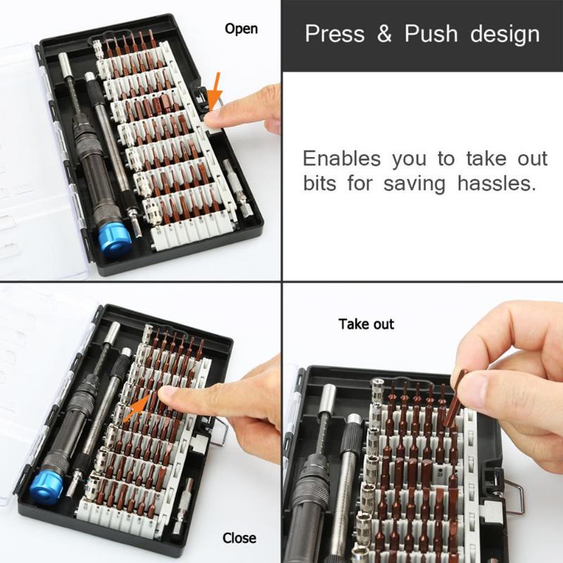 60 in 1 Chrome Vanadium Precision Screwdriver Set Flexible Drill Shaft Disassembly Screwdriver Repair Open Tool Kit