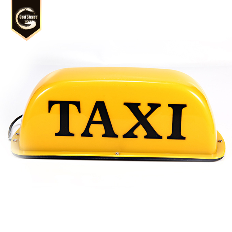 Acrylic LED Display Light Box Rectangular Taxi Top Sign with Car Cigarette Lighter Head