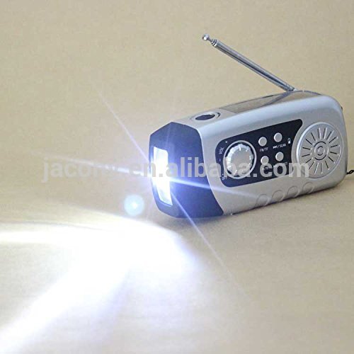 solar torch with radio hand crank cell phone charger