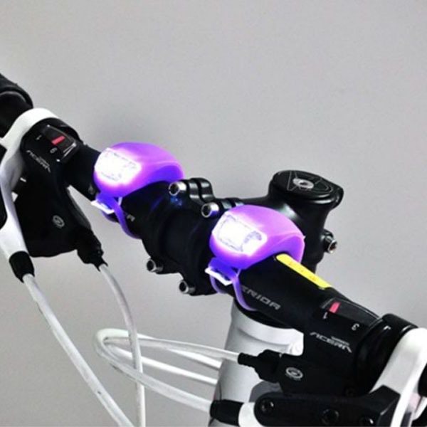 Bicycle Cycling Head Front Rear Wheel Light Silicone LED Light