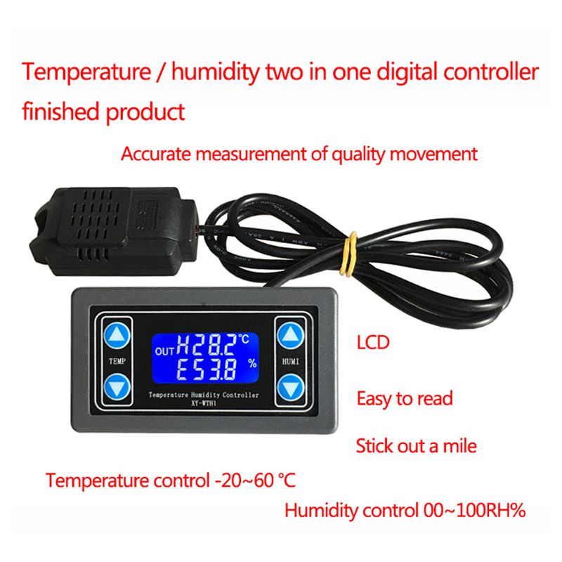 XY-WTH1 Digital Humidity Temperature Controller Thermostat Hygrometer Regulator DC 6-30V 10A