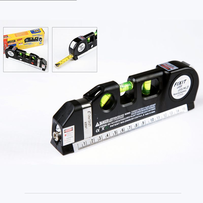 Multipurpose Laser Level Practical Horizon Vertical Measure Tape 8FT Horizon Diagnostic-tool Laser Dumpy Level l Measure Aligner