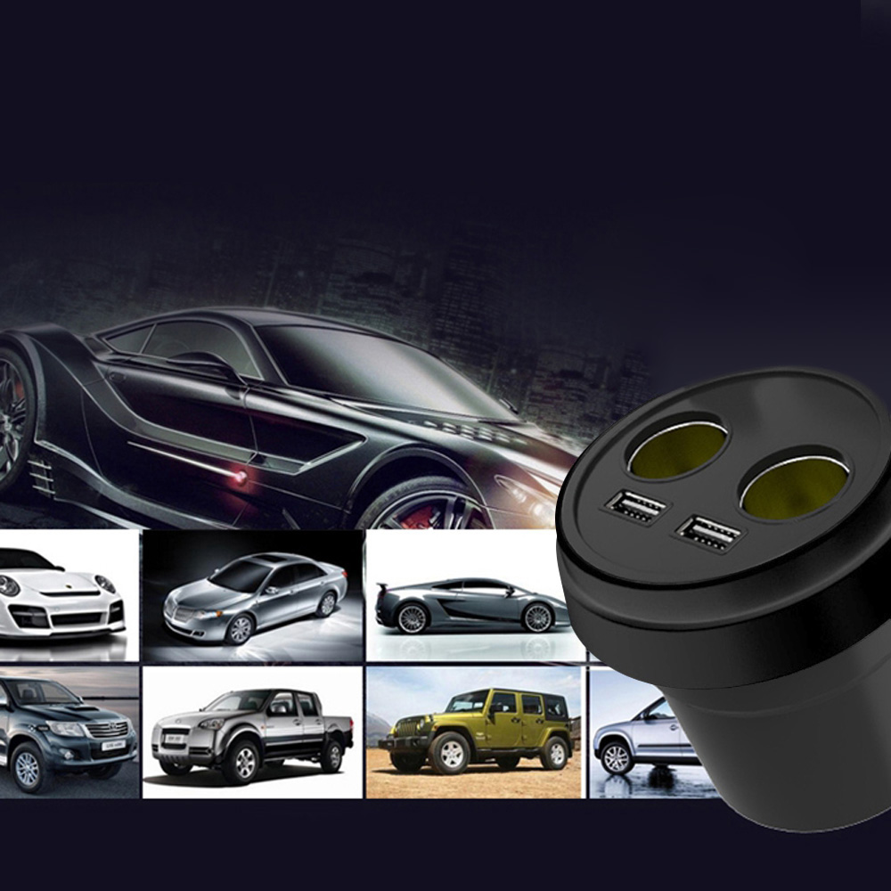 Cargador Movil Universal USB Charger Car Vehicle 5V 3.1A 2-Port USB2.0 Cigarette Lighter Fast Charger Chargeur for iPhone Tablet