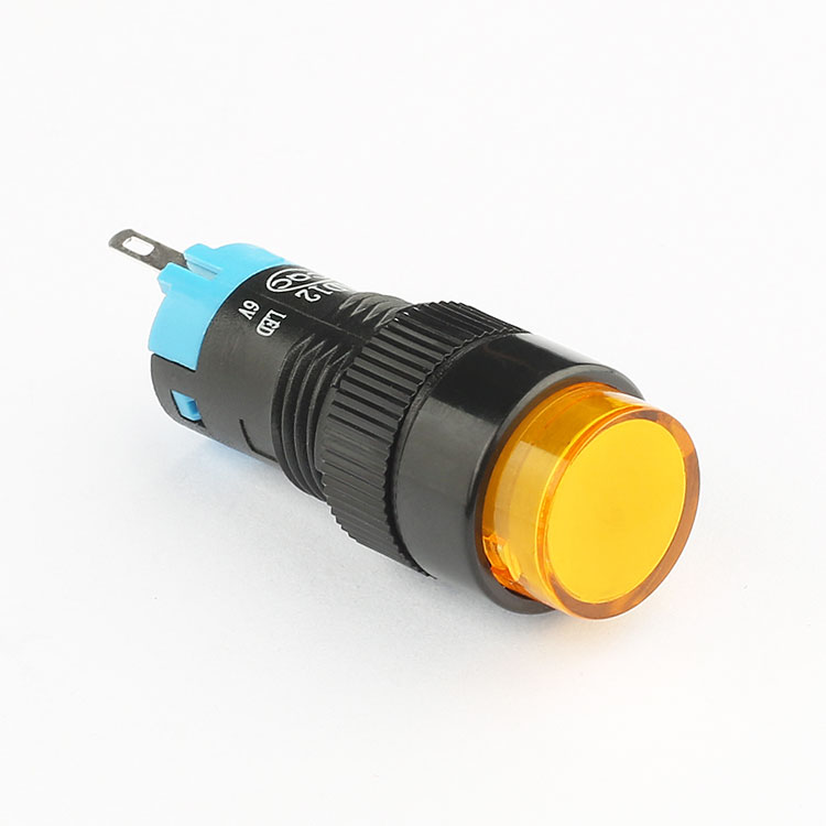 12mm yellow plastic 3A 2v 6v 12v 24v 110v 220v on off pushbutton light switch with led indicator