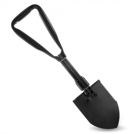 Knives Entrenching Shovel Folding Camp Tactical Combat Tool Carbon + sheath