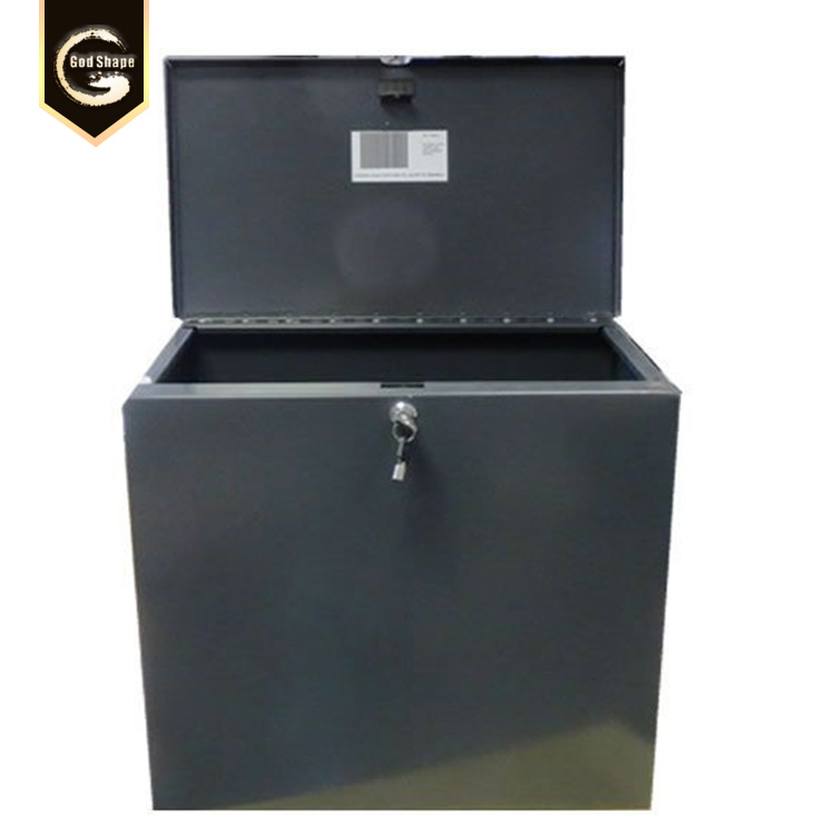 Galvanized Metal parcel lock box Vintage mailbox Garden Anti-theft Parcel Box