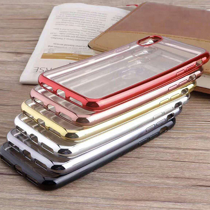 Soft Back shell Plating Cover for iphone X / 10 TPU Luxury in stock