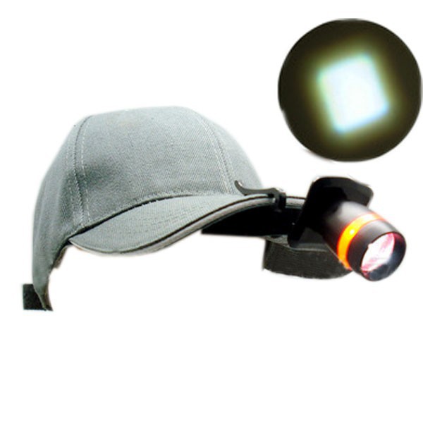 Wholesales Hiking camping 3 Modes Zoomable Clip-on Cap Hat Light LED Headlamp